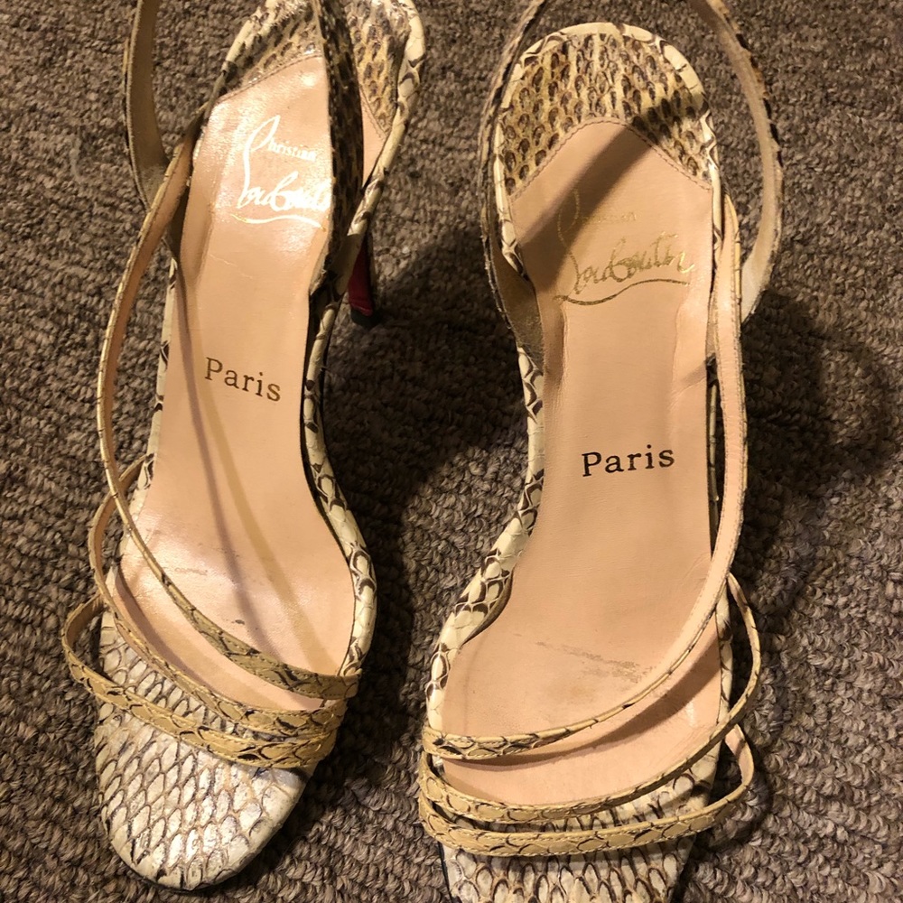 Christian Louboutin Snake Skin sandals